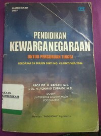 Image of Pendidikan Kewarganegaraan : Untuk Perguruan Tinggi