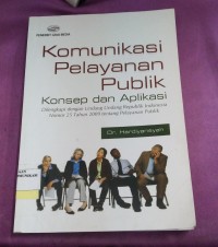 Image of komunikasi pelayanan publik konsep dan aplikasi