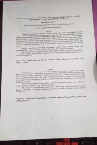 Image of SISTEM INFORMASI ABSENSI SISWA BERBASIS DEKSTOP MENGGUNAKAN MICROSOFT VISUAL BASIC 2010 DAN MYSQL