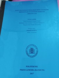 Image of RANCANG BANGUN PENGAMAN PINTU OTOMATIS MENGUNAKAN PASSWORD BERBASIS ARDUINO UNO