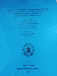 Image of PERANCANGAN PERANGKAT KONTROL TANDON OTOMATIS MENGUNAKAN SENSOR ULTRASONIK HC SR04 BERBASIS ARDUINO UNO DI DINAS KOMUNIKASI DAN INFORMATIKA PROVINSI JAWA BARAT