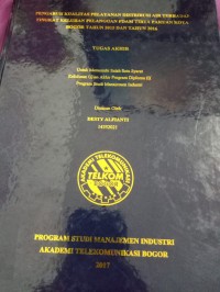 Image of TUGAS AKHIR PENGARUH KUALITASI PELAYANAN DISTRIBUSI AIR TERHADAP TINGKAT KELUHAN PELANGAN PDAM TIRTA PAKUAN KOTA BOGOR TAHUN 2015 DAN TAHUN 2016