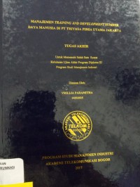 Image of TUGAS AKHIR : MANAJEMEN TRATINING AND DEVELOPMENT SUMBER DAYA MANUSIA DI PT TRIYASA PIRSA UTAMA JAKARTA