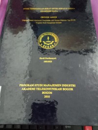 Image of TUGAS AKHIR STUDI PENGGUNAAN SERAT OPTIK SEBAGAI MEDIA TRANSMISI DATA