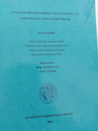 Image of TUGAS AKHIR : ANALISIS PEMASARAN PRODUK CHICKEN NUGGET SO GOOD DI GIANT TAMAN YASMIN BOGOR