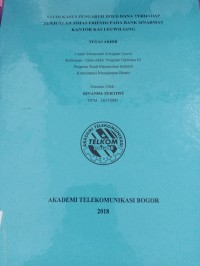 Image of TUGAS AKHIR STUDI PENGARUH HOLD DANA TERHADAP PENJUALAN SIMAS FRIENDS PADA BANK SINARMAS KANTOR KAS LEUWILIANG