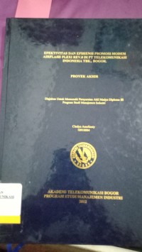 Image of EFEKTIVITAS DAN EFISIENSI PROMOSI MODEM