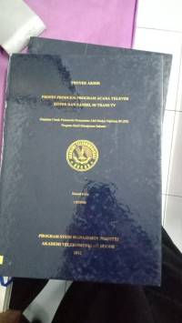 Image of PROSES PRODUKSI PROGRAM  ACARA TELEVISI KOPER DAN RANSELDI TRANS TV