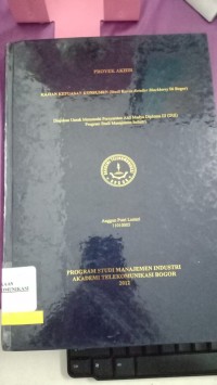 Image of kajian kepuasan konsumen (studi kasus retailer blackberry di bogor)
