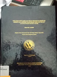 Image of strategi penyampaian pesan program generasi berencana (genre) oleh bkkbn melalui iklan layanan masyarakat