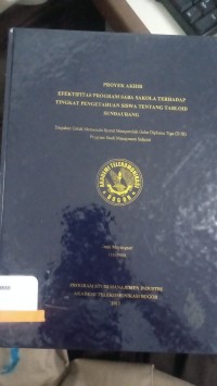 Image of efektifitas program saba sakola terhadap tingkat pengetahuan siswa tentang tabloid sandaurang