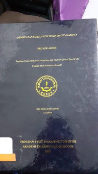 Image of pembuatan simulator televisi (tv) kampus