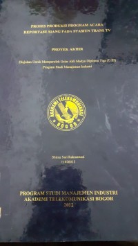 Image of proses produksi program acara reportase siang stasiun transtv