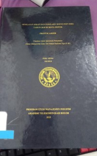 Image of penilaian sikap dan perilaku konsumen esia tahun 2010 di kota depok