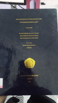 Image of ANALISA KECEPATAN PUTARAN MOTOR LISTRIK PADA MESIN EXTRUDER UB BEAD