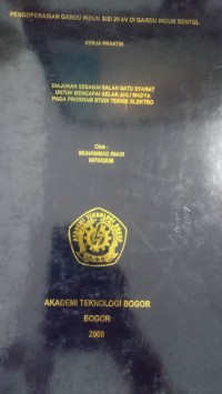 Image of PENGOPERASIAN GARDU INDUK SISI 20 KV DI GRADU INDUK SENTUL