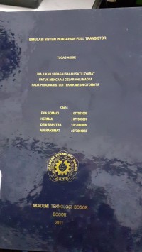 Image of SIMULASI SISTEM PENGAPIAN FULL TRANSTITOR