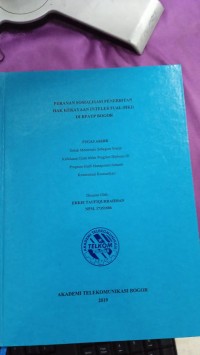Image of PERANAN SOSIALISASI  PENERBITAN  HAK KEKAYAAN  INTELEKTUAL  HKI DI BPATP BOGOR