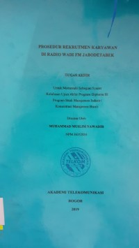 Image of PROSEDUR REKRUTMEN KARYAWAN DI RADIO WADI FM JABODETABEK