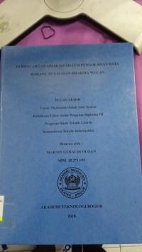 Image of perancangan aplikasi sistem pengolahan data barang di yayasan dharma wulan tugas akhir