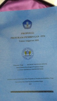 Image of PROPOSAL PROGRAM PEMBINAAN PTS TAHUN ANGGARAN 2020