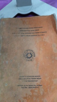 Image of LAPORAN EVALUASI PROSES PERKULIAHAN PROGRAM STUDI TEKNIK MESIN PEMINATAN TEKNIK PRODUKSI DAN TEKNIK OTOMOTIF SEMESTER  GANJIL  TAHUN  AKADEMIK  2011  2012