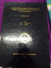 Image of HUBUNAGN MOTIFASI TERHADAP KINERJA KARYAWAN DI PDAM TIRTA PAKUAN KOTA BOGOR