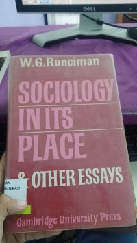Image of Sociology In Its Place & Other Essays